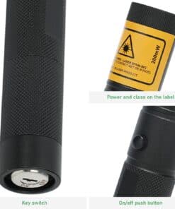 Details: key switch, label and on/off button
