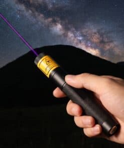 Pointing at stars with the 50 mW purple laser pointer