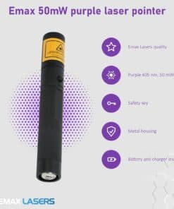 Features of the Emax 50 mW purple laser pointer