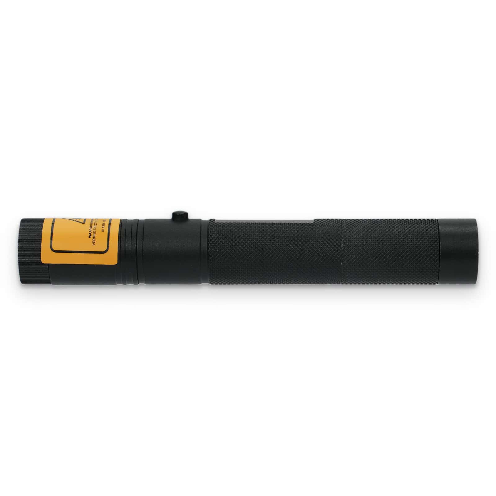 Side view of the 200 mW purple laser pointer with push button
