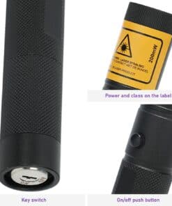 Details: key switch, label and on/off button