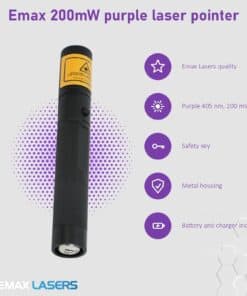 Features of the Emax 200 mW purple laser pointer