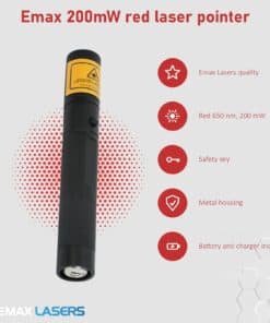 Features of the Emax 200 mW red laser pointer