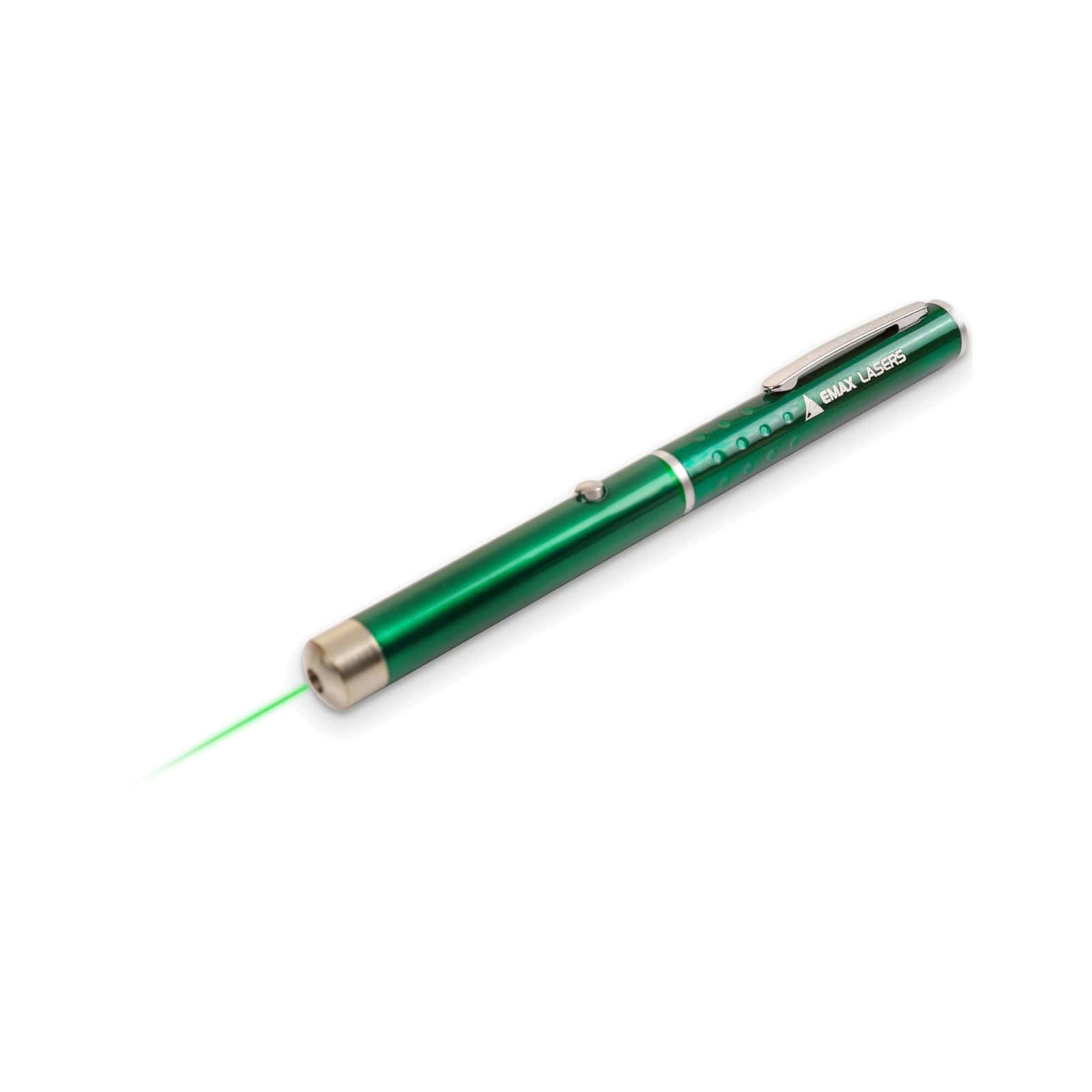 Green laser pointer pen with a green 532nm beam, Emax