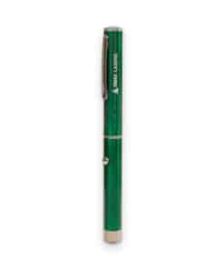 Green laser pen standing upright, Emax