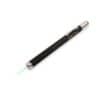 Green laser pointer with on/off switch and a green beam, black pen, Emax