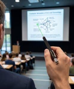 Emax green laser pointer with on/off switch: pointing in the lecture hall