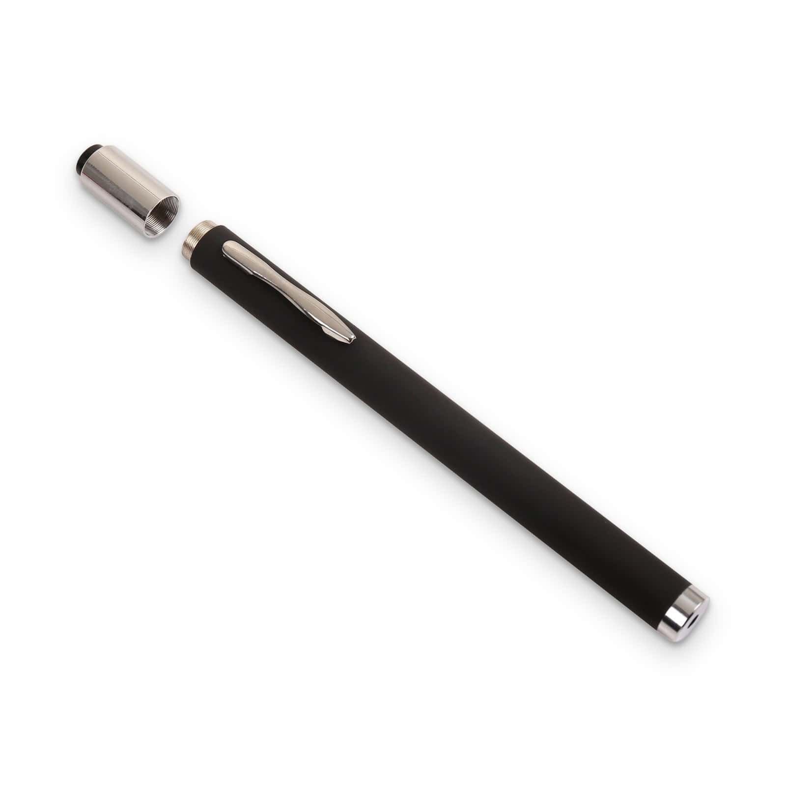 Green laser pointer with on/off switch, end cap off for the batteries, Emax