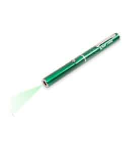 Green line laser pen projecting a fan-shaped green line, Emax