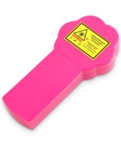 Back of the pet laser pointer with the laser warning label, Emax