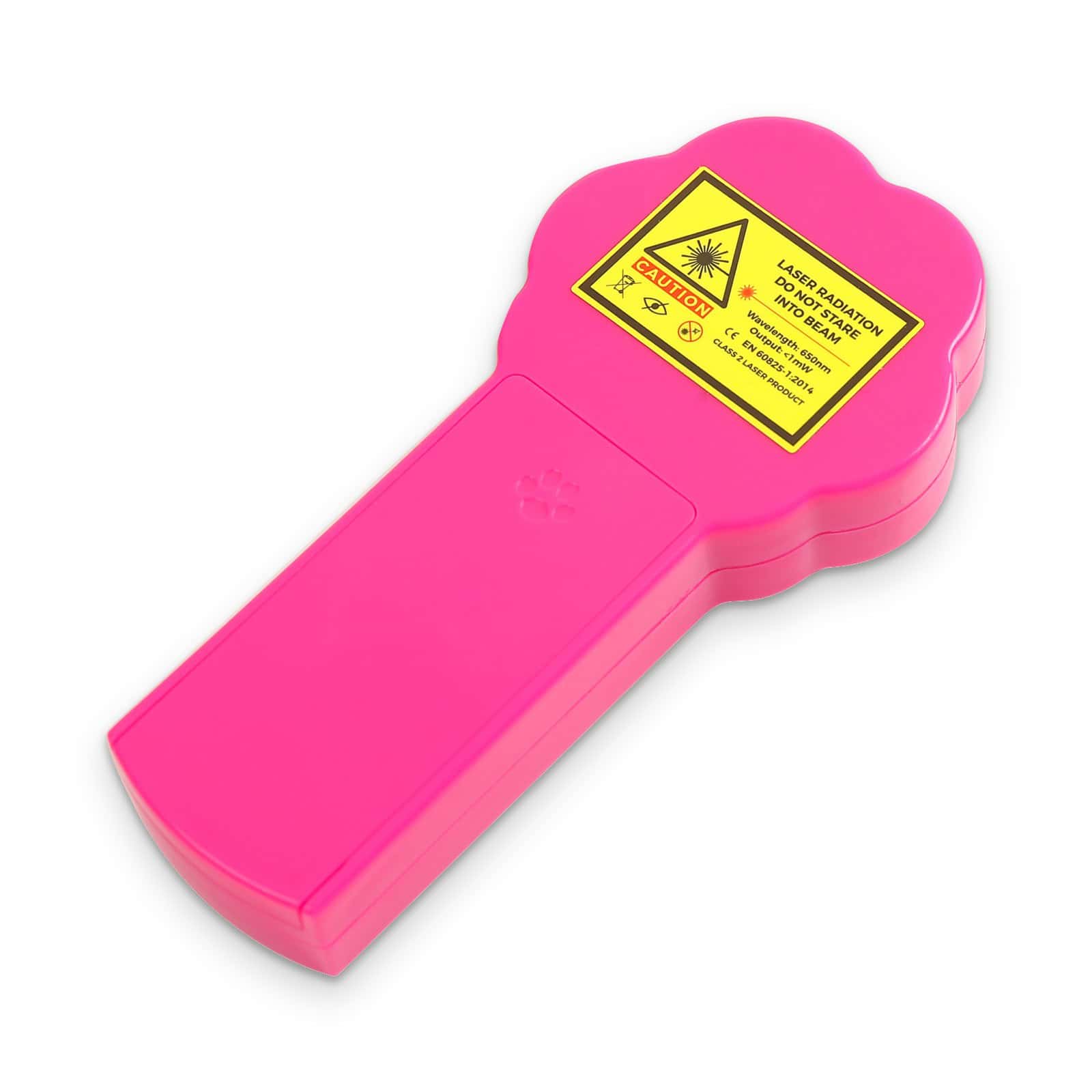 Back of the pet laser pointer with the laser warning label, Emax