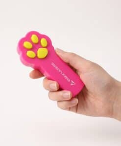 Emax red laser pointer for pets held in the hand, to show the size