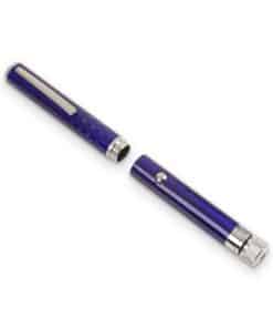 Purple laser pointer with pattern caps, unscrewed for the batteries, Emax