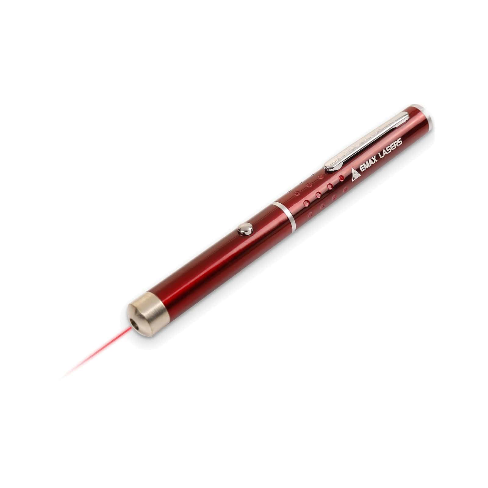 Red laser pointer pen with a red 650nm beam, Emax
