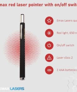 Features of the Emax red laser pointer with on/off switch