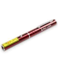 Red line laser pen with clip and yellow laser warning label, Emax