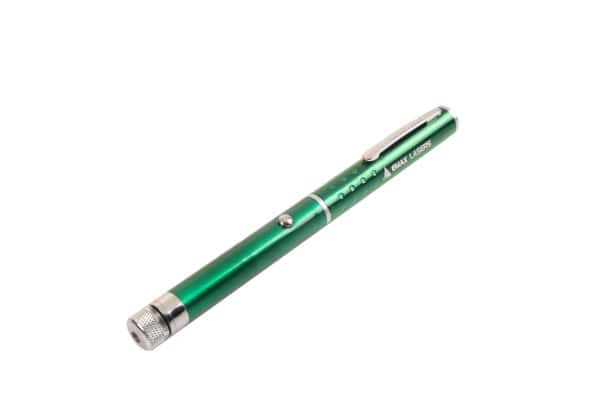 Emax green laser pointer with five caps, view 2